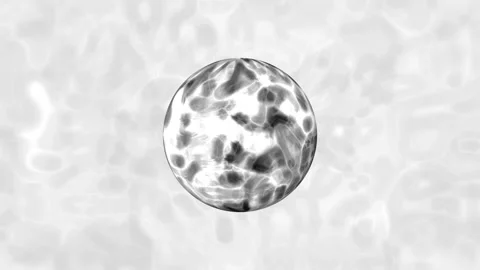 Abstract Glowing Liquid Sphere with Rippling Surface Stock-Footage 330985312