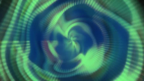 Abstract glowing loopable green and blue radial swirl background with aurora 库存影片 341314925