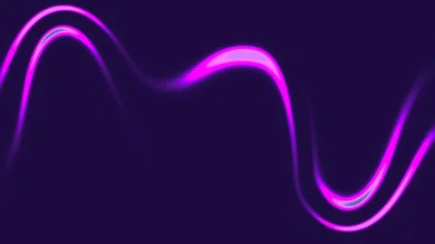Abstract Glowing Magenta Light Waves Motion Background Stock Illustration