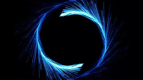 Abstract Glowing Magic Blue Particle Circle Trail Animation 스톡 동영상 202917470