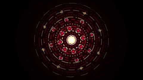 Abstract glowing mandala geometric design background animation Stock Footage 346003131