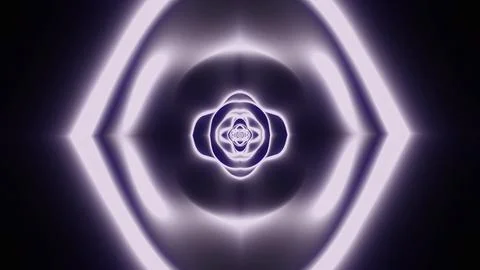 Abstract glowing meditative ring shapes on a black background. Design. Neon イラスト素材