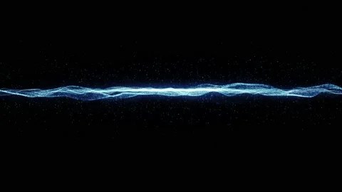 Abstract Glowing Mesh Wave Field Fx With Fractal Particles Loop Stock Footage 148494695