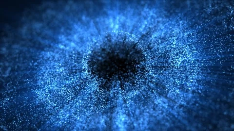 Abstract glowing mmagi particles flying in a spiral in a vortex of energy Stock Footage 314464782