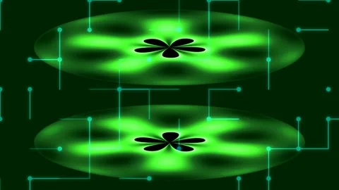 Abstract glowing molecular bond network representing scientific data flow o.. Stock Footage 339787039
