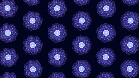 Abstract glowing molecular pattern animation on dark blue science background Vídeos de archivo 333188645