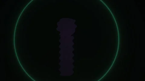 Abstract Glowing Morphing Shape with Neon Circle Animation for Dark Backgroun Stock Footage 343687326