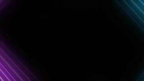Abstract glowing motion design with two color neon rectangle seamless loop anima Video stock 341272519