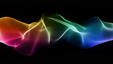 Abstract glowing multi colored energy neon waves 4k Futuristic neon glowing loop 스톡 동영상 219866076
