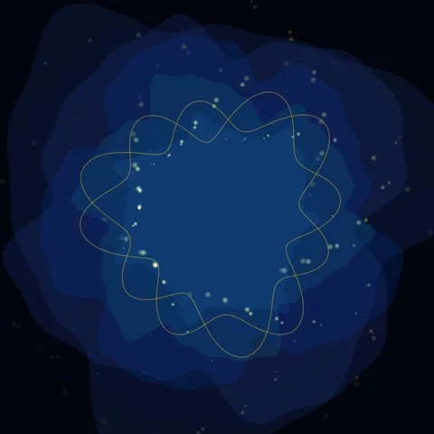 Abstract glowing nebula pattern in deep royal blue galaxy background for sc.. Stock Footage 345690447
