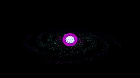 Abstract Glowing Nebula with Pulsating Core in Cosmic Space Vídeo Stock 345945069