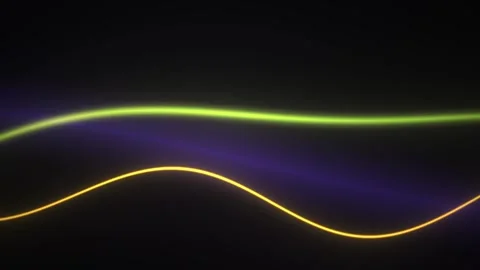 Abstract glowing neon audio wave lines moving on dark background visual sou.. Stock Footage 346336657