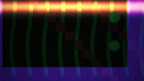 Abstract Glowing Neon Beam Motion on Dark Digital Grid Background for Tech Stock Footage 343687240