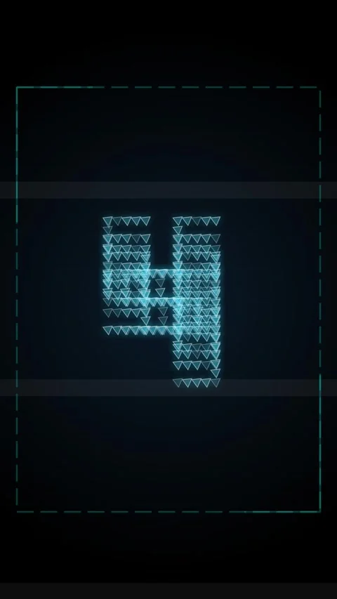 Abstract glowing neon blue grid interface background for technology video loo Stock Footage 344939691