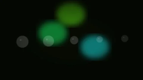 Abstract Glowing Neon Bubble Shapes Overlay on Dark Background Stock Footage 336837160