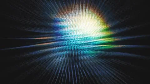 Abstract glowing neon burst light rays halftone background Stock Illustration