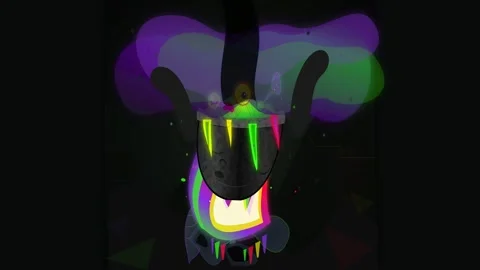 Abstract Glowing Neon Cauldron Animation With Colorful Liquid And Light Stock Footage 340941475