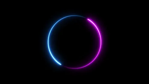 Abstract glowing neon circle. Stock Footage 293140468