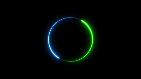 Abstract glowing neon circle. Stock Footage 293140469