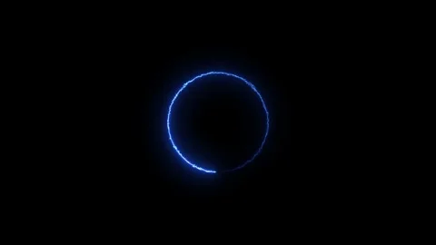 Abstract glowing neon circle frame animation on background Stockbeeldmateriaal 336549812