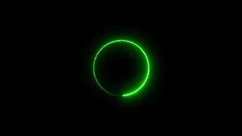 Abstract glowing neon circle frame animation on background Stock-Footage 336549830