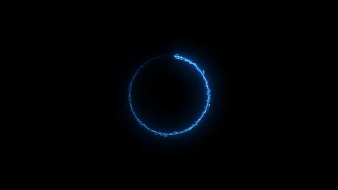 Abstract glowing neon circle frame animation on background Vídeo Stock 336549953
