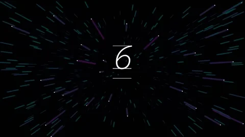 Abstract glowing neon circle lines radiating on dark background Stock Footage 342094117