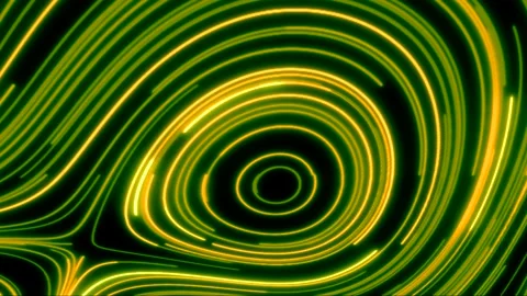 Abstract  Glowing Neon Circles Pattern Stock Footage 289135735