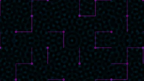 Abstract glowing neon circuit maze background for technology data visualizati Stock Footage 335518894