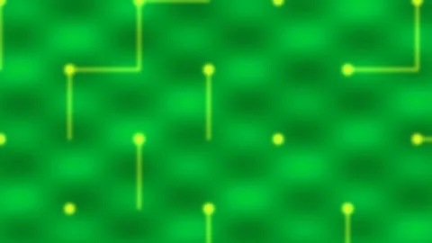 Abstract Glowing Neon Circuit Maze Pattern for Digital Technology Background Stock Footage 337500577