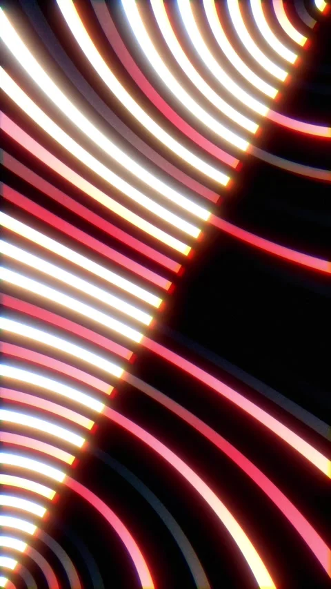 Abstract Glowing Neon Curved Lines Flickering Stock Footage 341687626