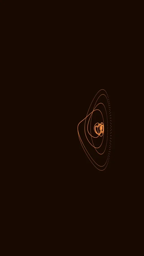 Abstract glowing neon data pattern visualizing flow on black background Stock Footage 342523059