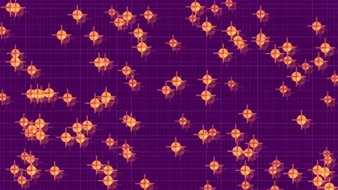 Abstract glowing neon data stream pattern on futuristic sci-fi grid backdrop Stock Footage 337496983