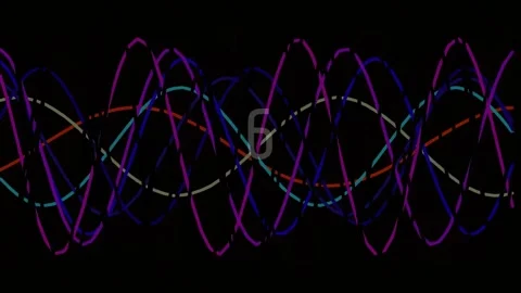 Abstract glowing neon digital data network visualization for futuristic tec.. Stockbeeldmateriaal 342204176