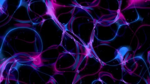 Abstract Glowing Neon Fluid Motion Background Stock Footage 336120185
