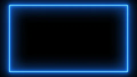 Abstract Glowing Neon Frame on Black Background. Stock Footage 122702980