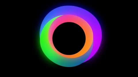 An abstract glowing neon frame for your logo or text Stock Illustration