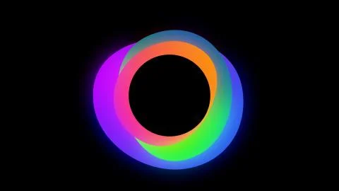 An abstract glowing neon frame for your logo or text Stock Illustration
