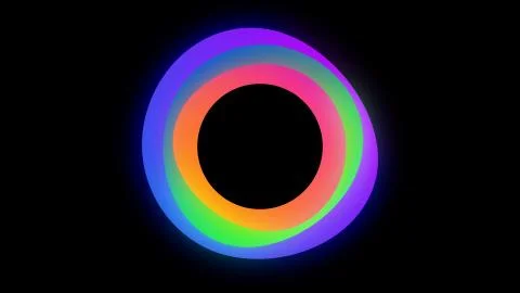 An abstract glowing neon frame for your logo or text Stock Illustration