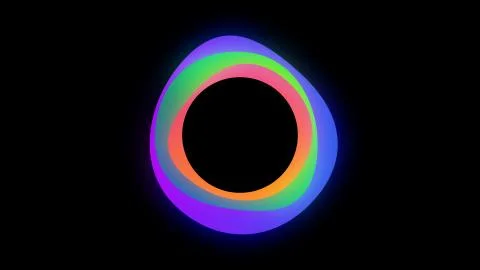 An abstract glowing neon frame for your logo or text Stock Illustration