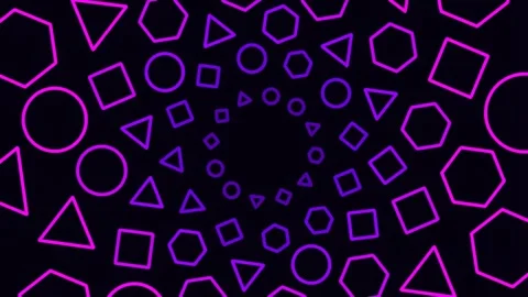 Abstract glowing neon geometric background pattern design for futuristic te.. Stock Footage 342158869