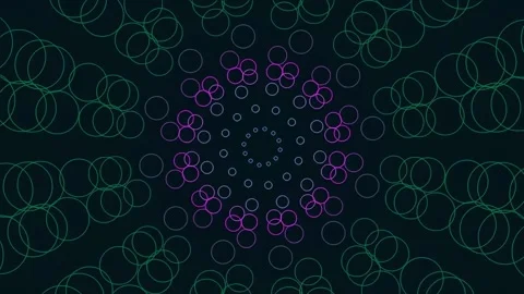 Abstract glowing neon geometric technology pattern background for digital d.. Stock Footage 341059895