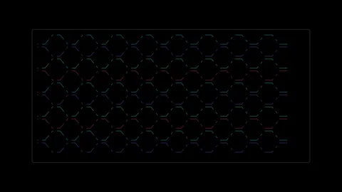 Abstract glowing neon grid background with pulsing digital lines and geomet.. Stock Footage 348218732