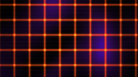 Abstract Glowing Neon Grid Motion Background with Pulsing Light Effects. Stock Footage 340516487