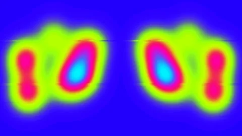 Abstract Glowing Neon Heat Map Pattern Motion Background Stock Footage 332563165