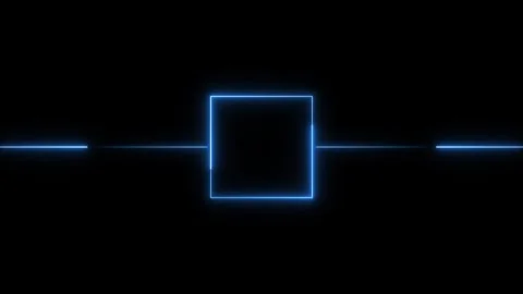 Abstract Glowing Neon light frame rectangle loading icon background in 4k v.. Stock Footage 305166590
