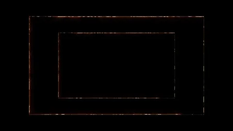 Abstract glowing neon light rectangle frame animation 4k Stock Footage 309845545