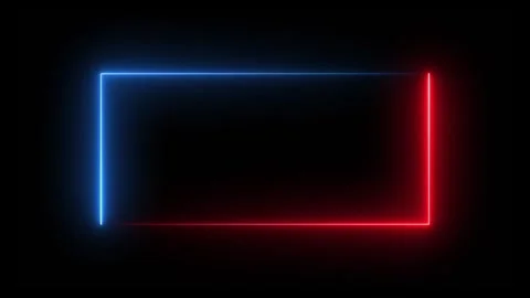 Abstract glowing neon light rectangle border frame animation Stock Footage 320473854