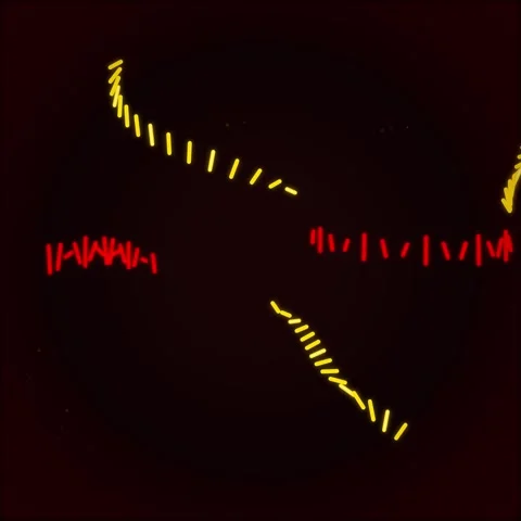 Abstract glowing neon light ring on dark background motion graphics Stock Footage 345689954