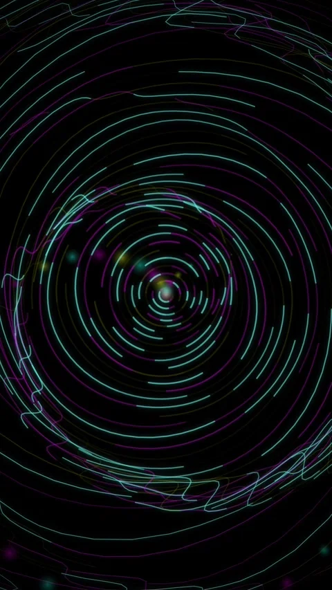 Abstract glowing neon light tunnel vortex background for futuristic technol.. 스톡 동영상 345487668